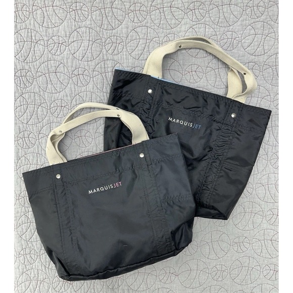 Marquis Jet Netjets‎ QS Private Jet Fleet His/Hers Tote Set Blue Pink